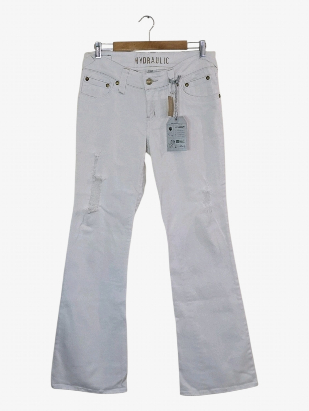 Hydraulic Curvy Lola Fit Jeans Womens Size 11/12 Bootcut White Y2K Juniors